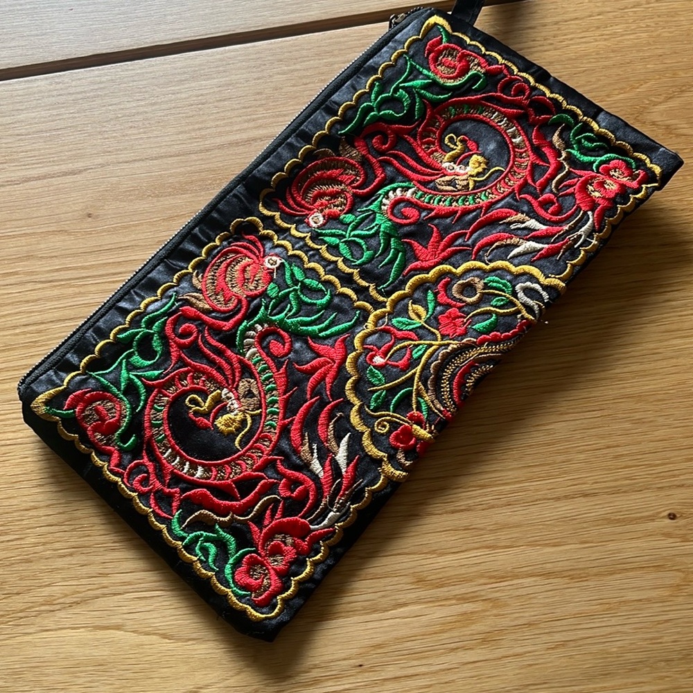 Embroidered Clutch